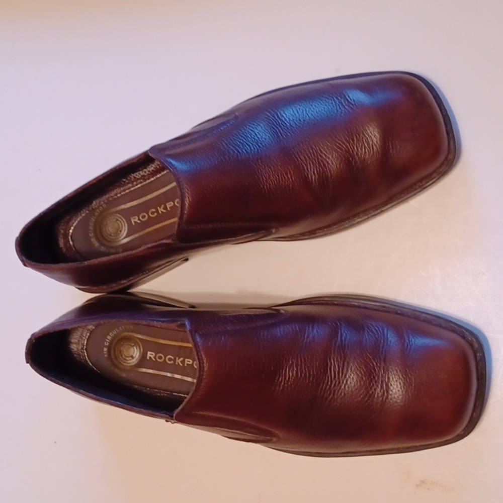 Mens leather upper slip on shoes